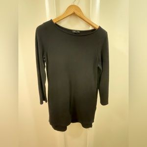 size small black halogen tunic